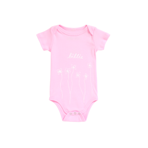 Blooms Organic Pink Onesie