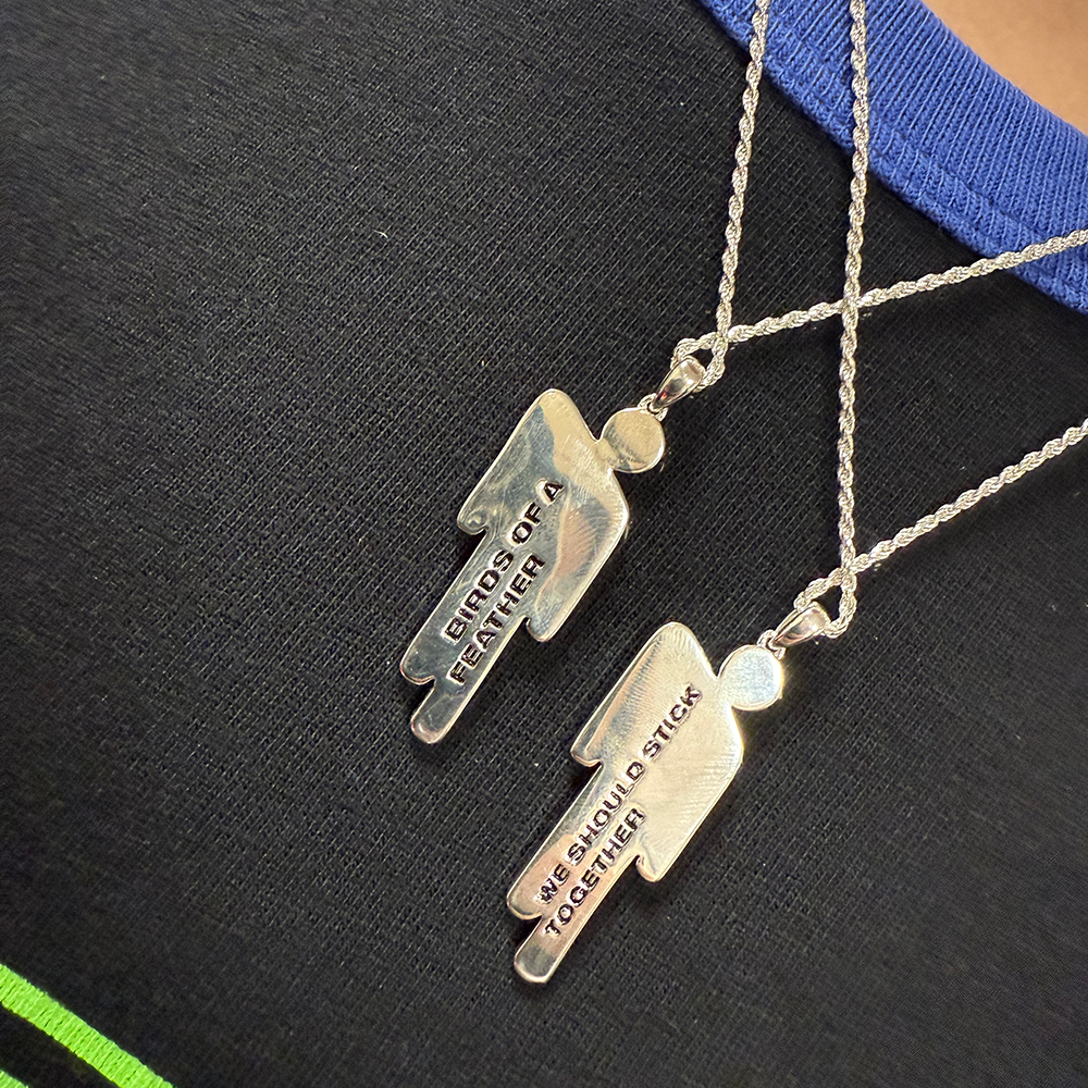 BLOHSH SILVER FRIENDSHIP NECKLACE 2 PACK - Image 5