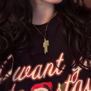 Gold Blohsh Pendant Necklace