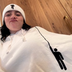 Hanging Blohsh White Hoodie